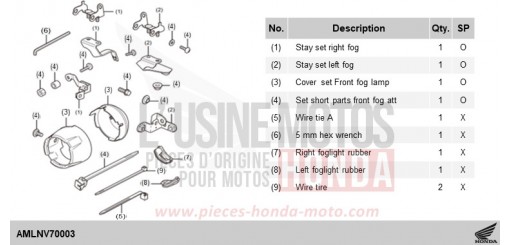 KIT,FR FOG ATT CRF1100D3R de 2024